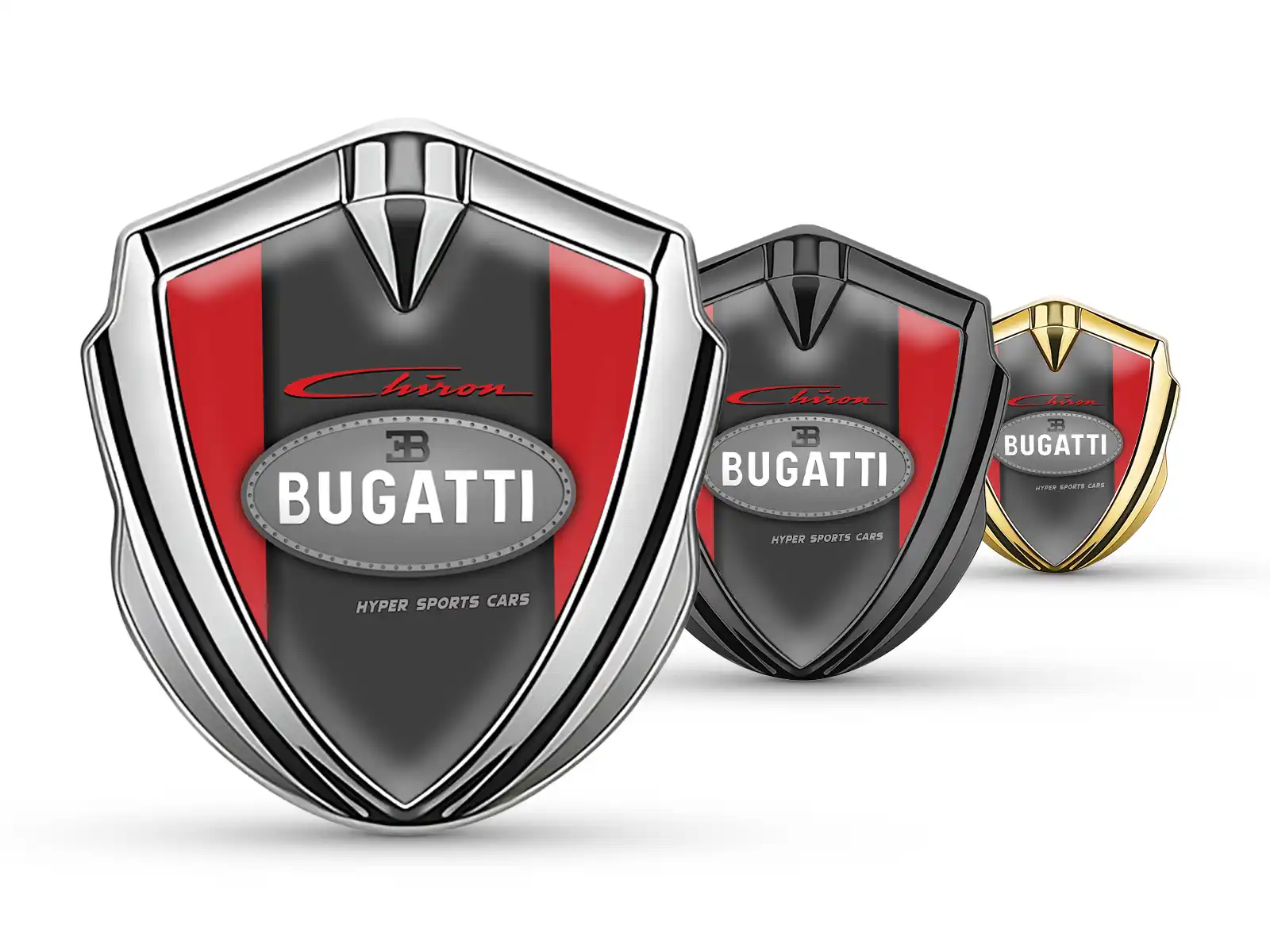 Bugatti Abzeichen Selbstklebend Tuning Stil Glänzend Top